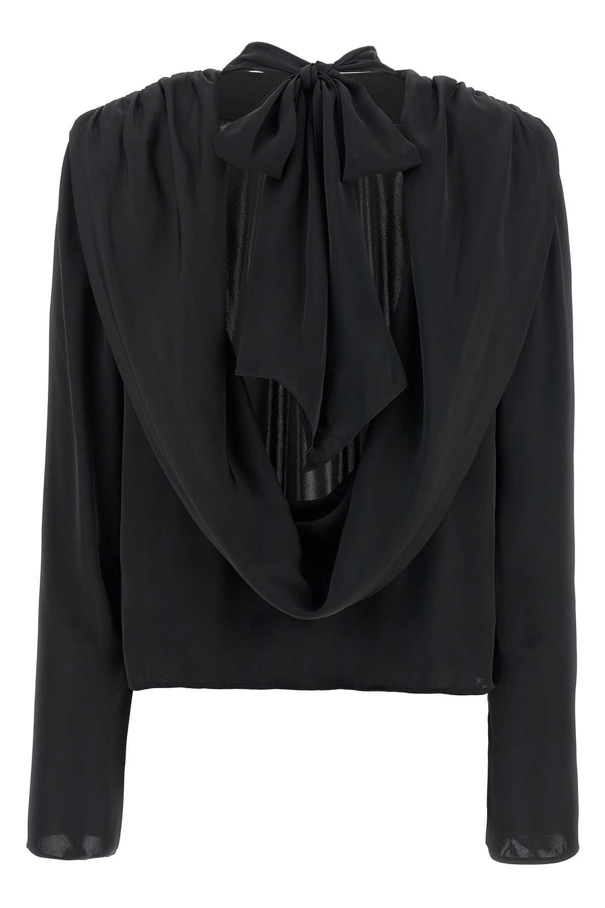 satin drapy back satin top