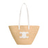 CELINE Medium Triomphe Panier Raffia Tote Bag