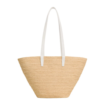 中号 Triomphe Panier 拉菲草手提包