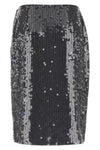 net sequin midi mesh skirt