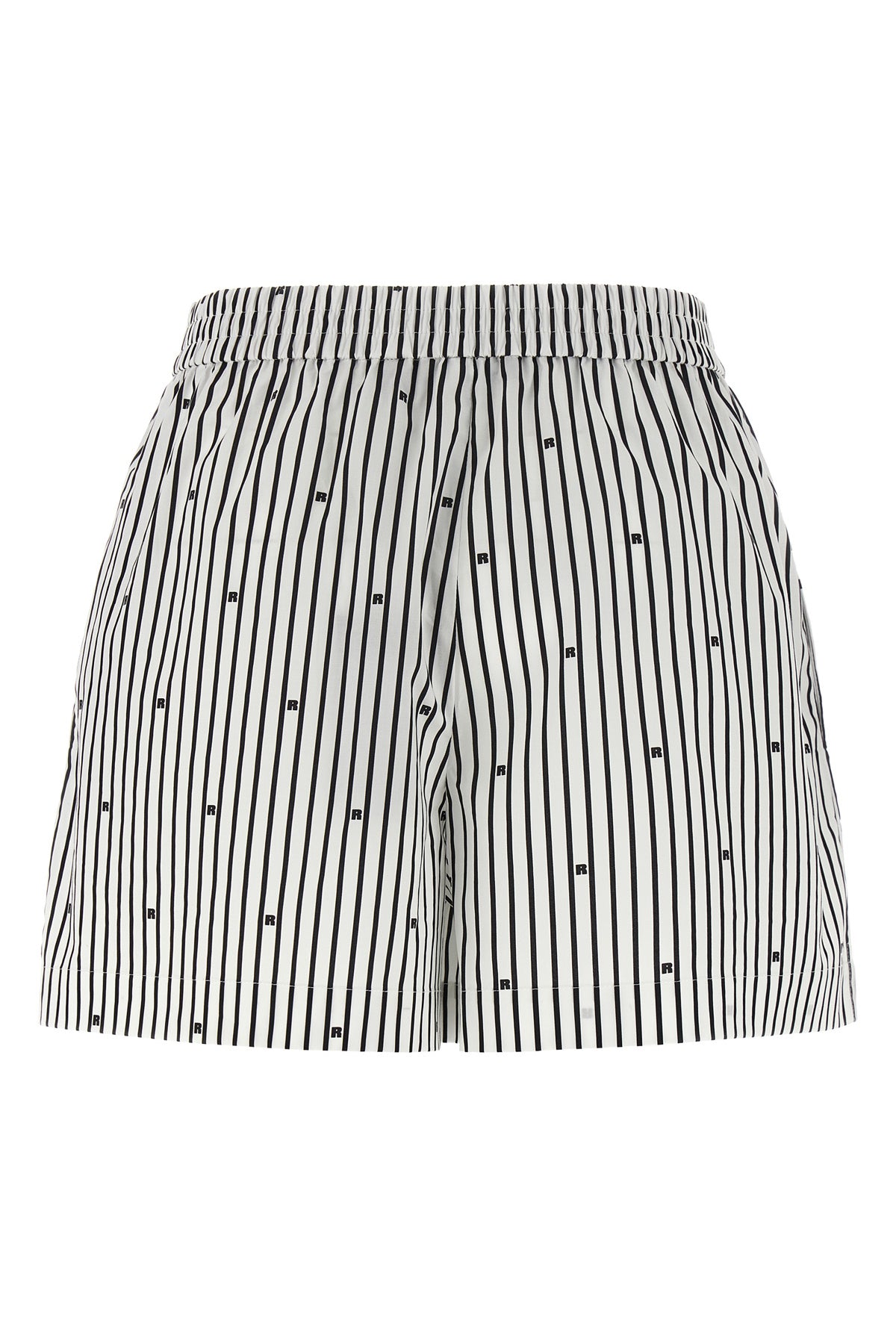 striped cotton poplin shorts