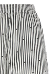 striped cotton poplin shorts