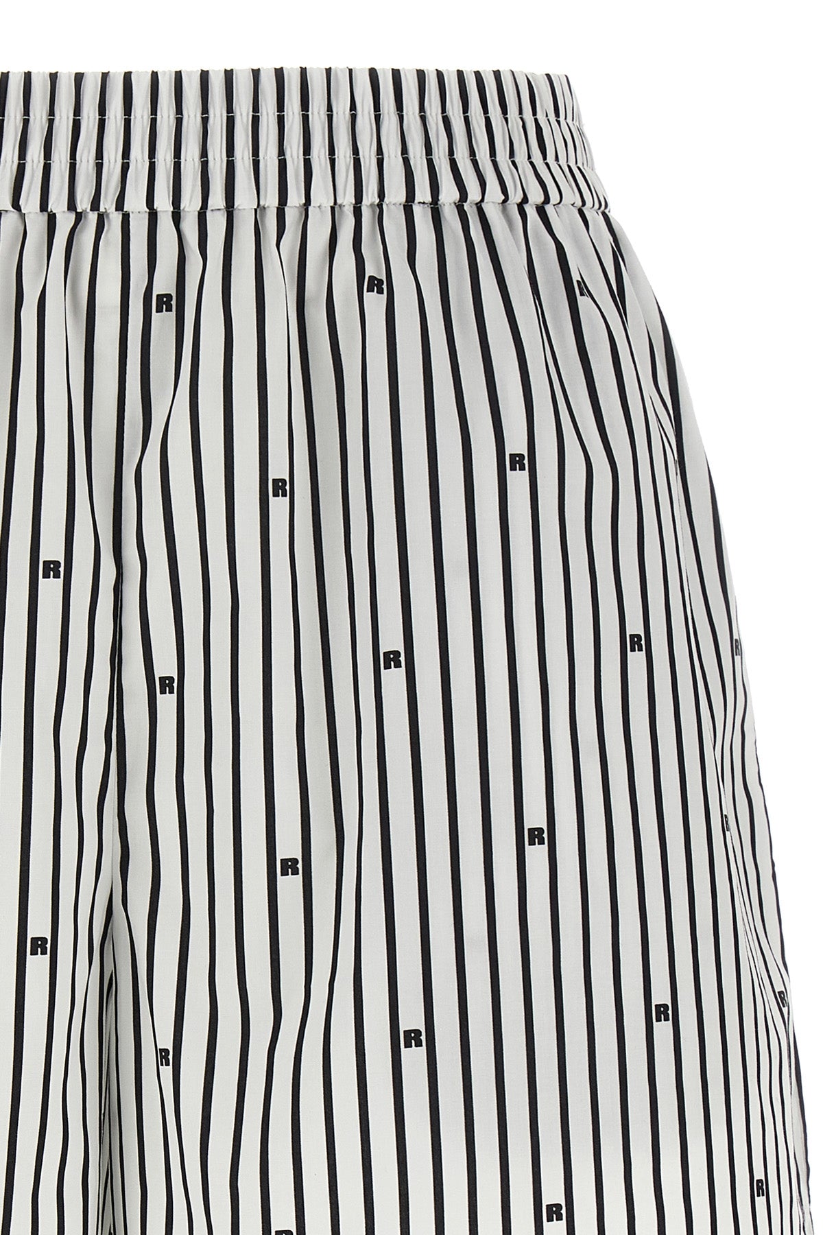 striped cotton poplin shorts