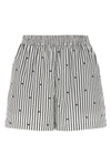 striped cotton poplin shorts