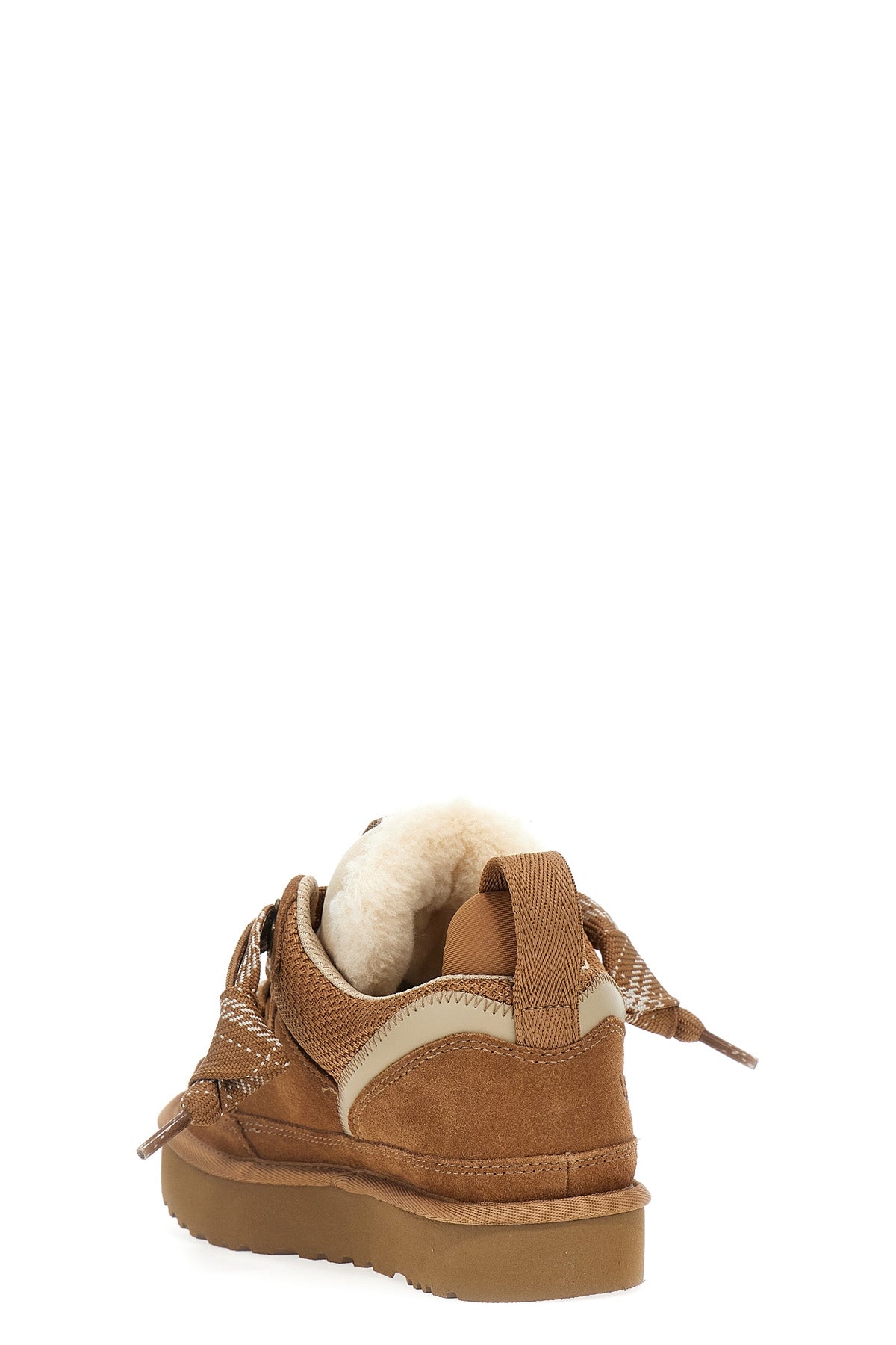 lowmel sneakers in suede and recycled ballistic canvas mesh