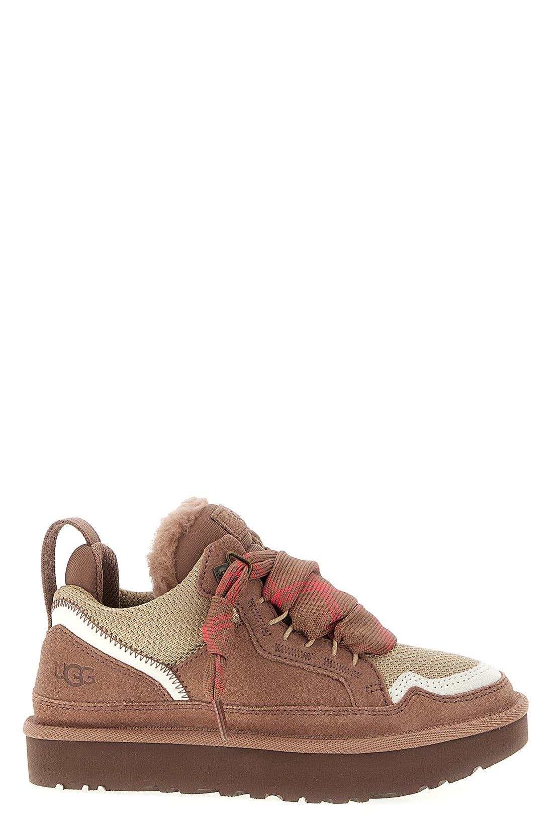UGG 5 lowmel suede and woven canvas sneakers