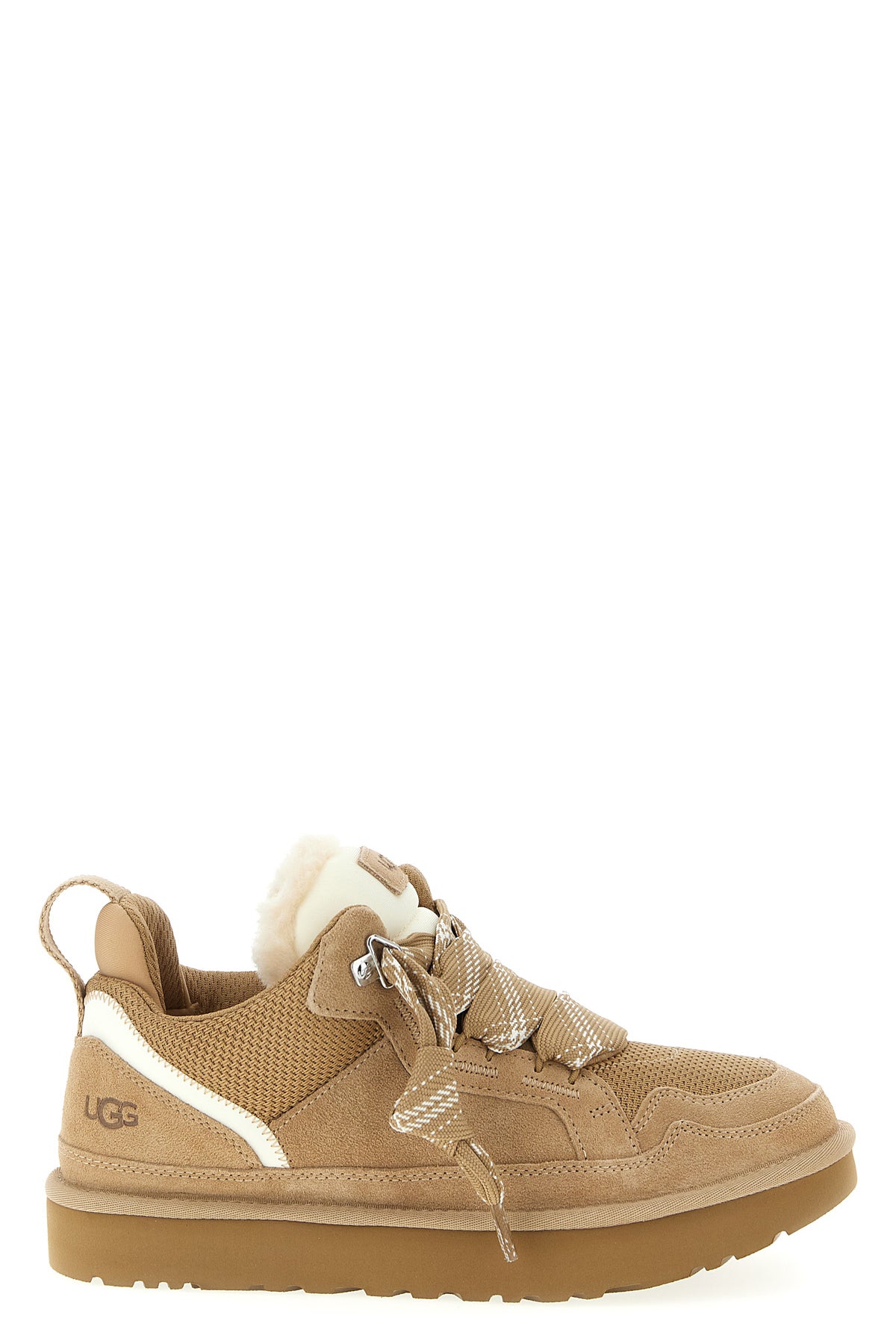 lowmel sneakers in suede and recycled ballistic canvas mesh