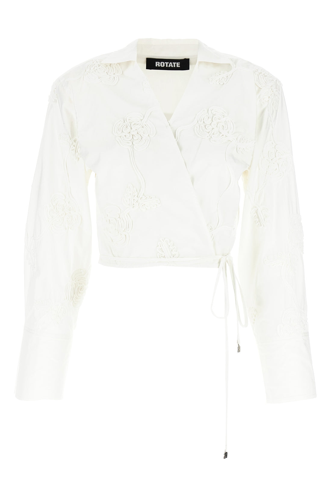 ROTATE BIRGER CHRISTENSEN 34 wrap cotton cotton shirt
