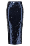 sequin pencil sheath skirt