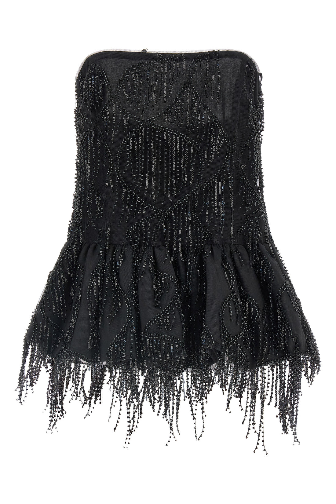 ROTATE BIRGER CHRISTENSEN 40 sequins bubble sleeveless mesh top