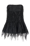 sequins bubble sleeveless mesh top