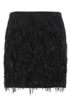 sequin embroidered fabric mini skirt finished