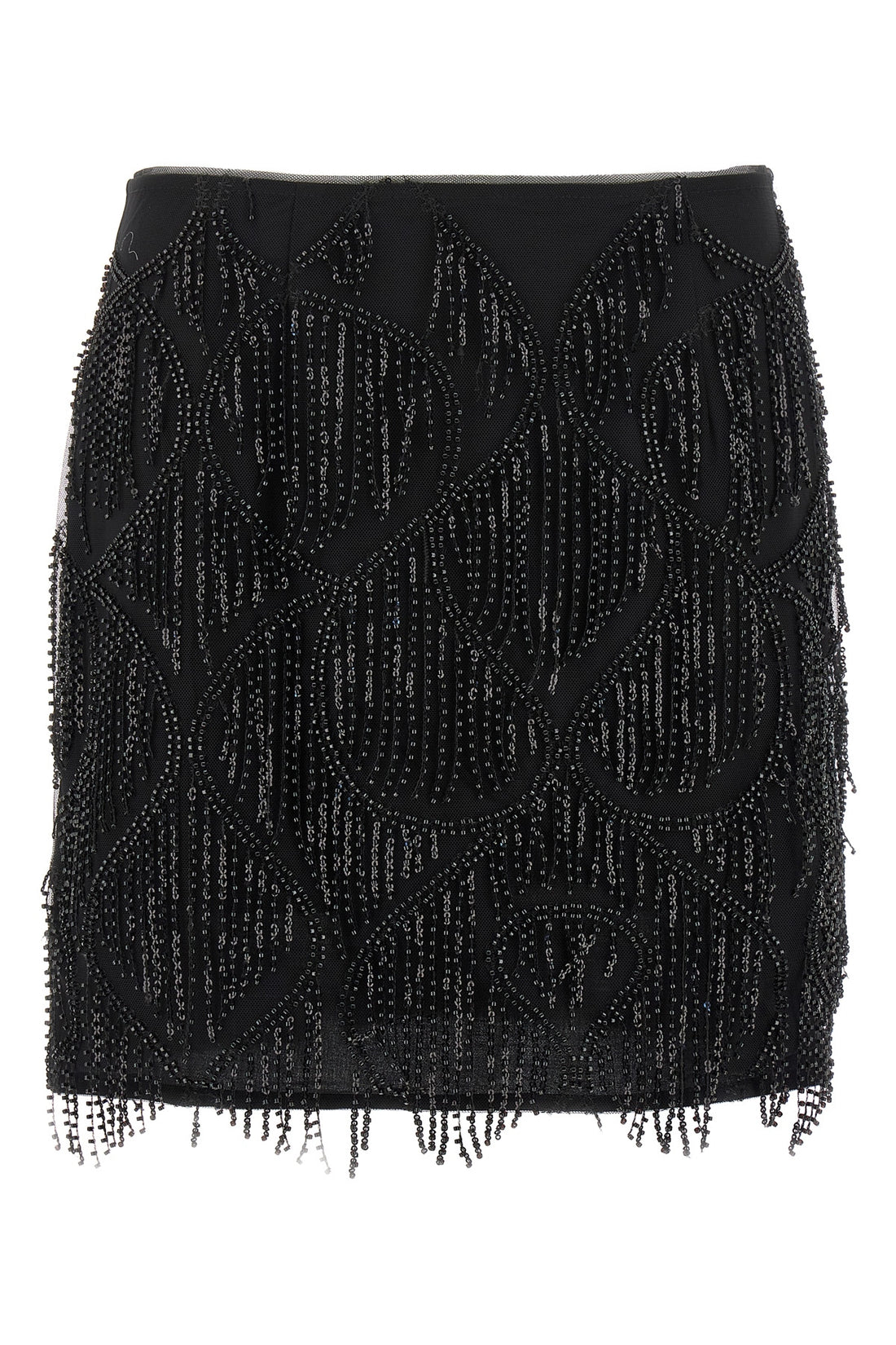 ROTATE BIRGER CHRISTENSEN 38 sequin embroidered fabric mini skirt finished
