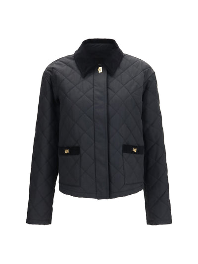padded jacket with gancini buckles