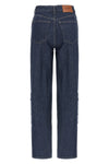 denim buttoned cotton denim jeans