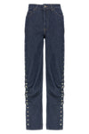denim buttoned cotton denim jeans