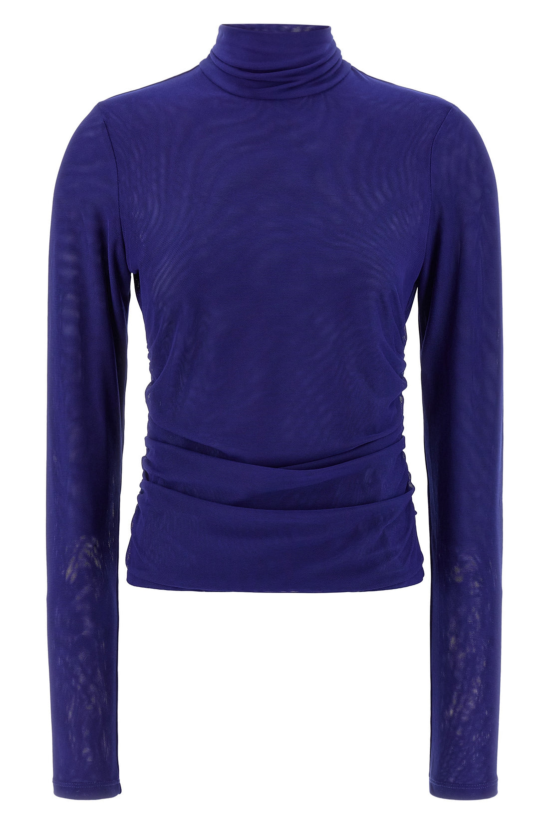 ROTATE BIRGER CHRISTENSEN 36 mesh rouched double layer semi-transparent mesh sweater