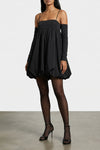 satin le bubble satin mini dress