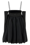 satin le bubble satin mini dress