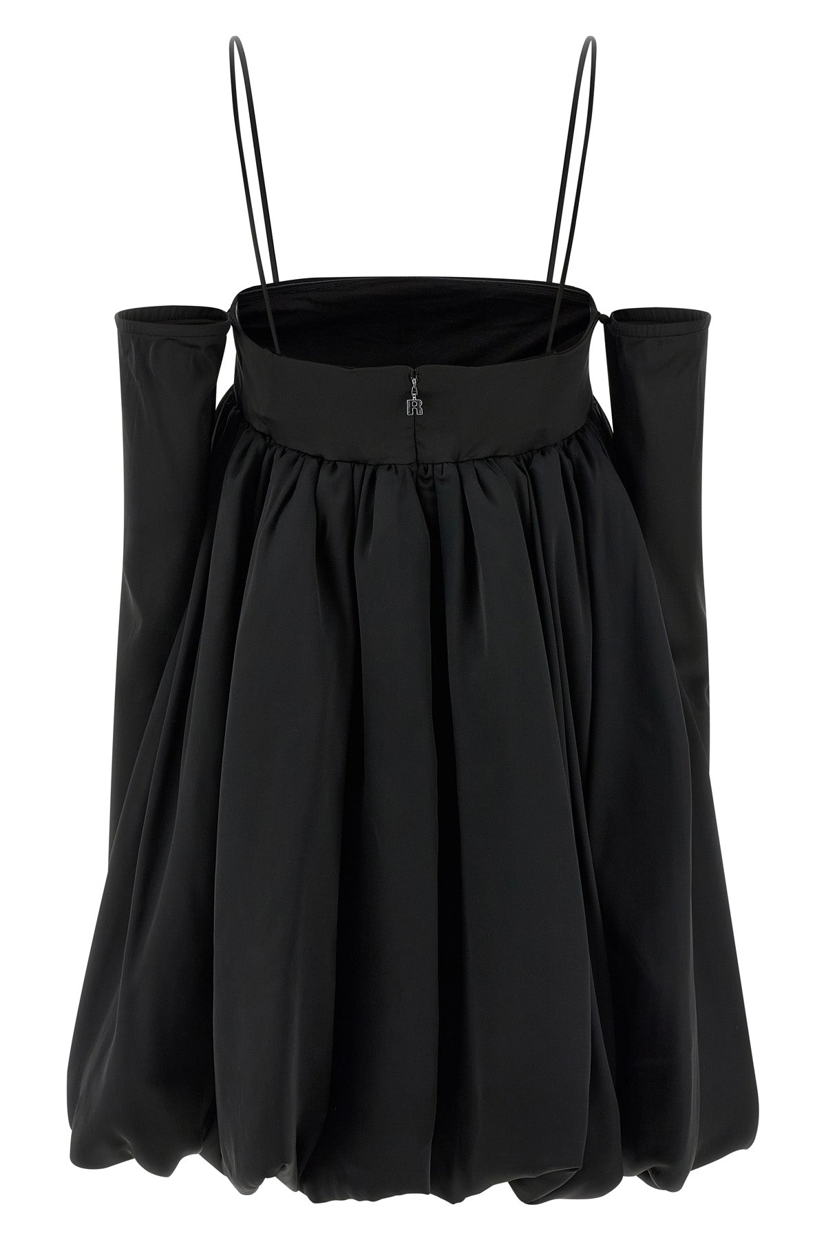 satin le bubble satin mini dress