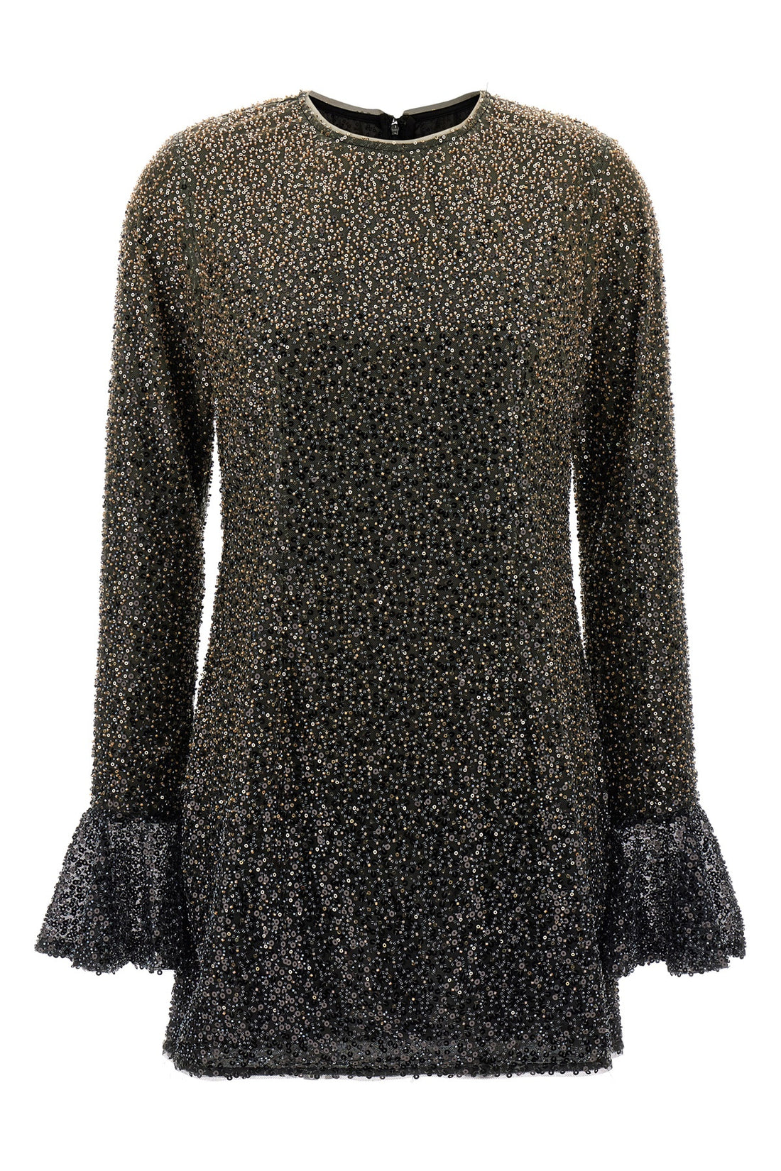 ROTATE BIRGER CHRISTENSEN 36 beaded ls mini fabric dress
