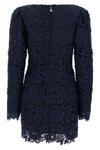 3d lace ls mini floral lace dress