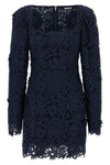 3d lace ls mini floral lace dress