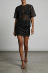 beaded oversize tulle evening top embroidered