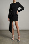 mini dress in polyester and a blend of wool
