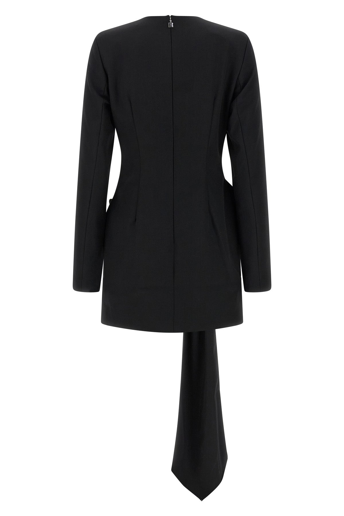 mini dress in polyester and a blend of wool