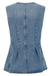 flared denim cotton top