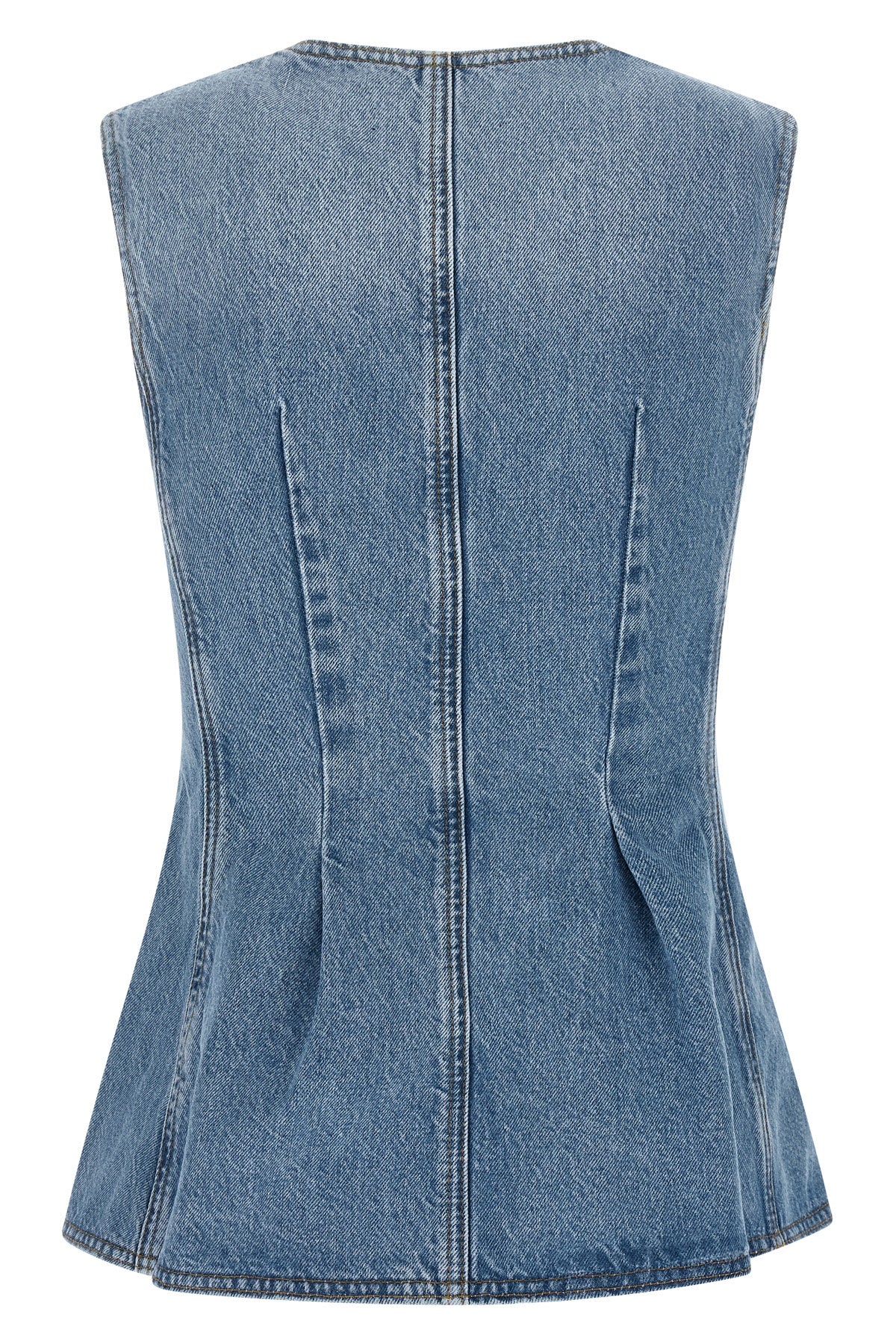 flared denim cotton top