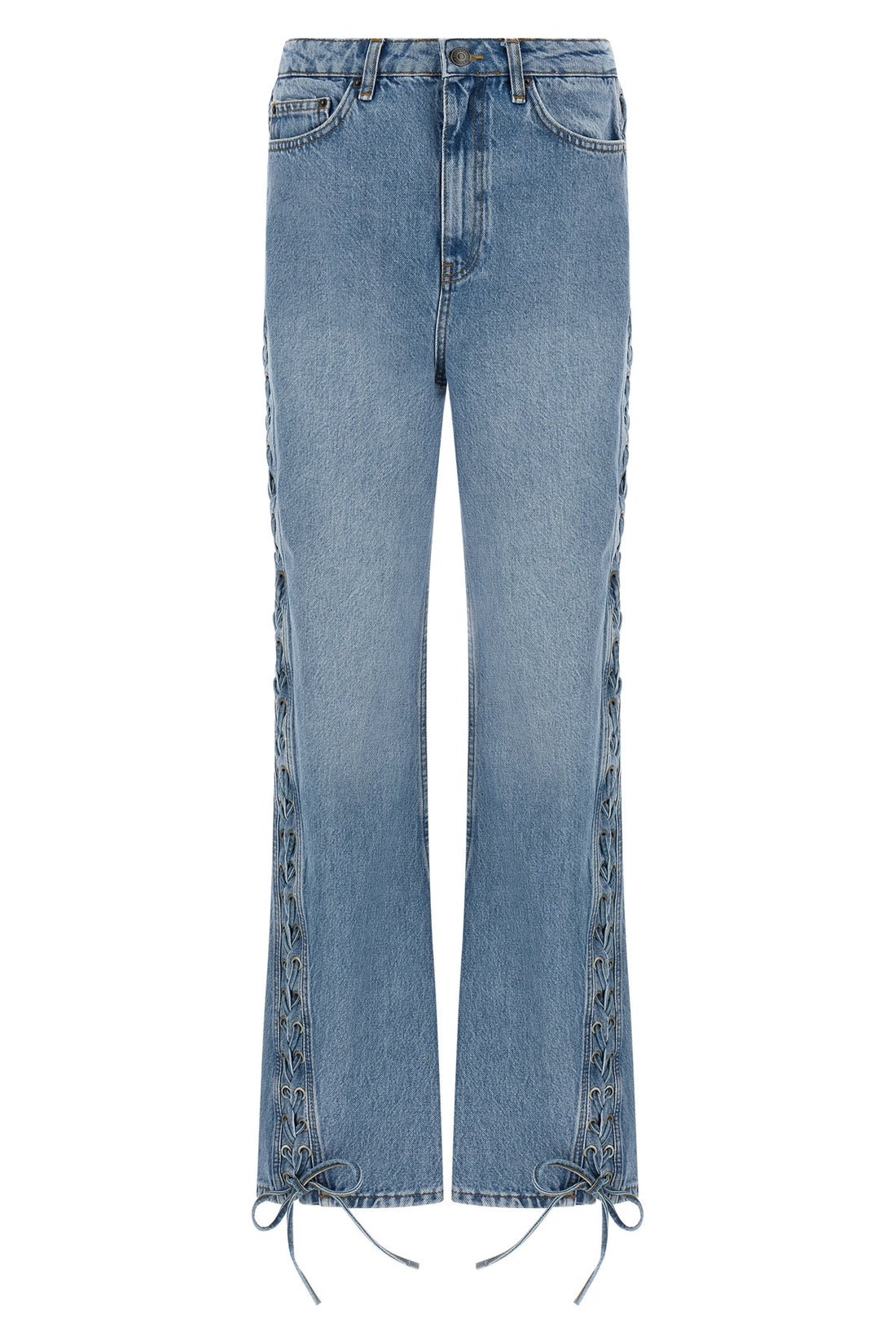 ROTATE BIRGER CHRISTENSEN 26 twisted lacing cotton denim jeans