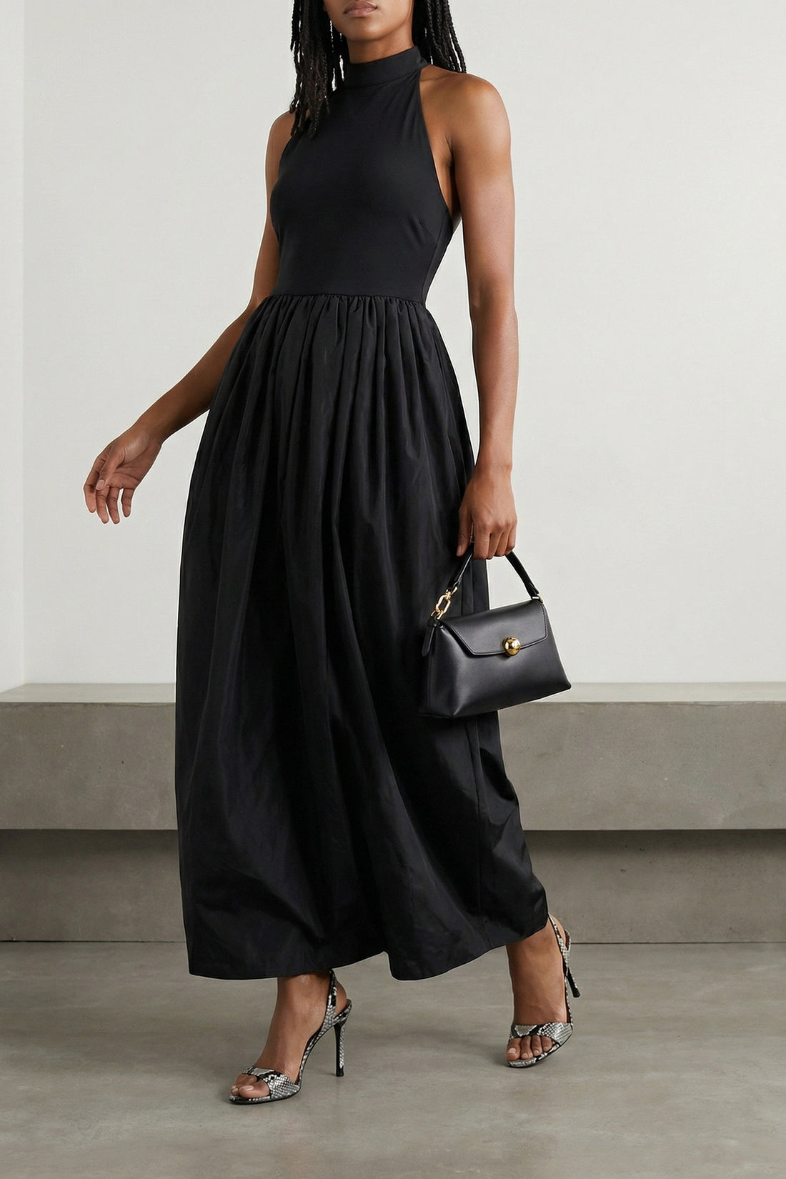 ROTATE BIRGER CHRISTENSEN 34 satin taffeta maxi satin taffeta dress