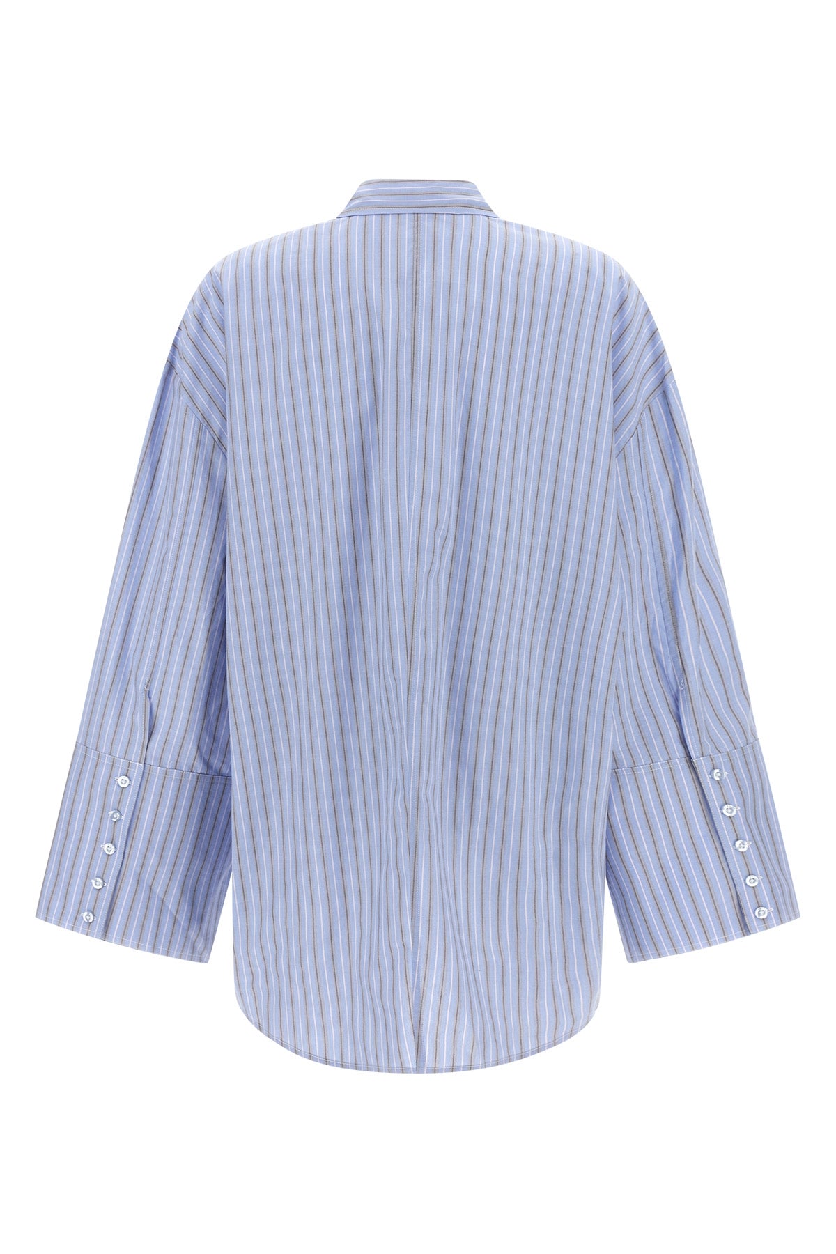 poplin oversized striped cotton shirt