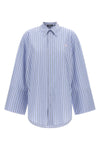 poplin oversized striped cotton shirt