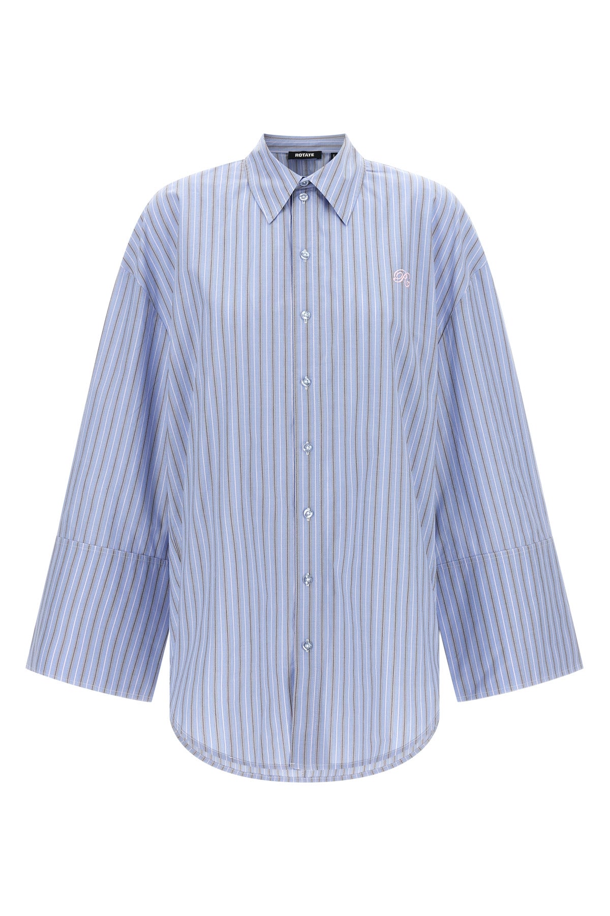 poplin oversized striped cotton shirt