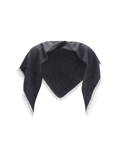 openwork wool cape