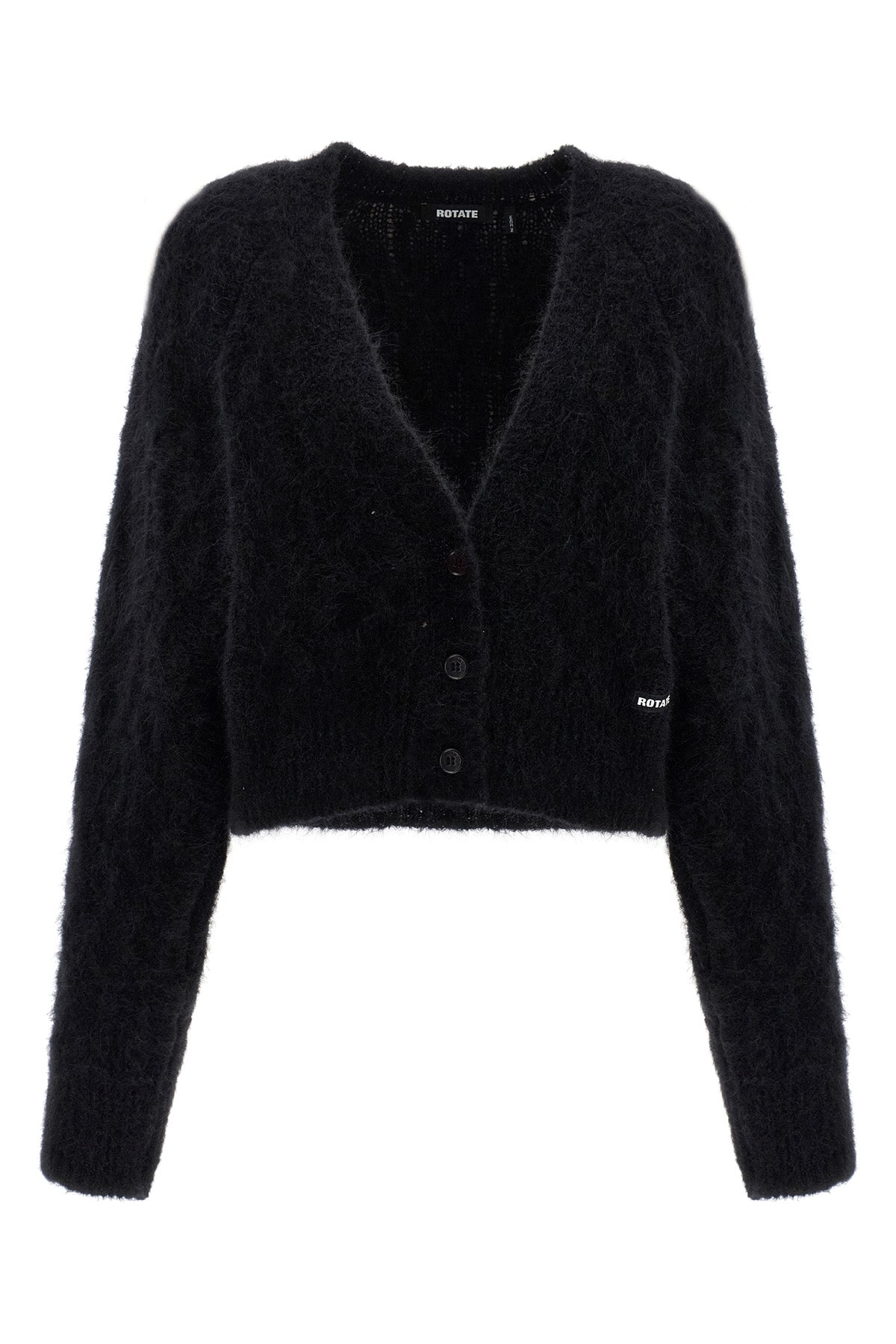 fluffy knit brushed wool blend cardigan
