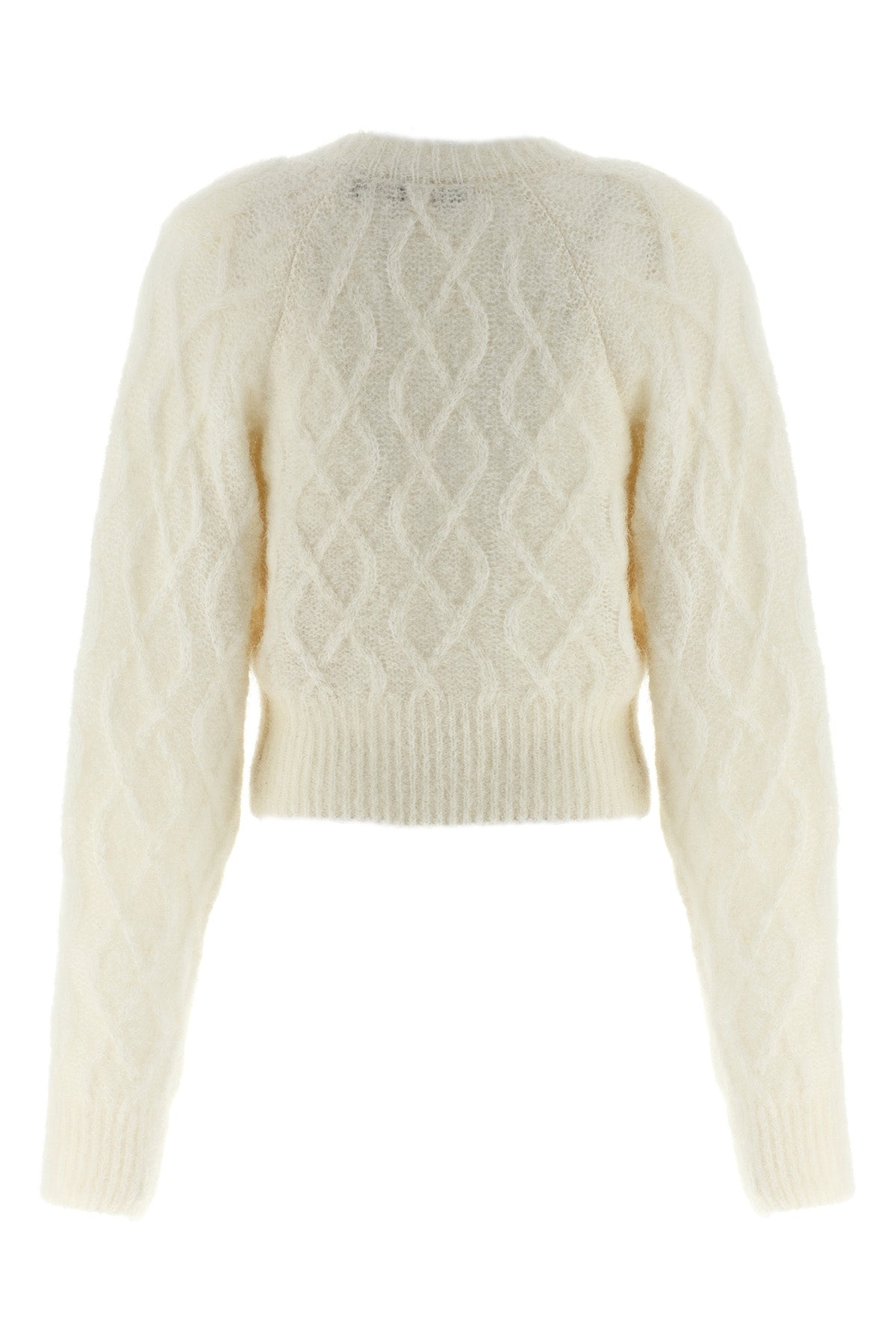 fluffy knit brushed wool blend cardigan