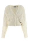 fluffy knit brushed wool blend cardigan