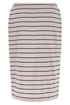 jersey midi striped stretch cotton skirt