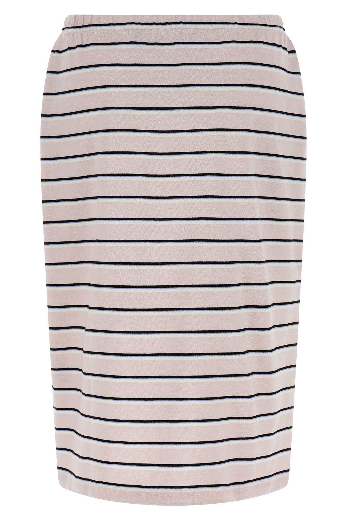 jersey midi striped stretch cotton skirt