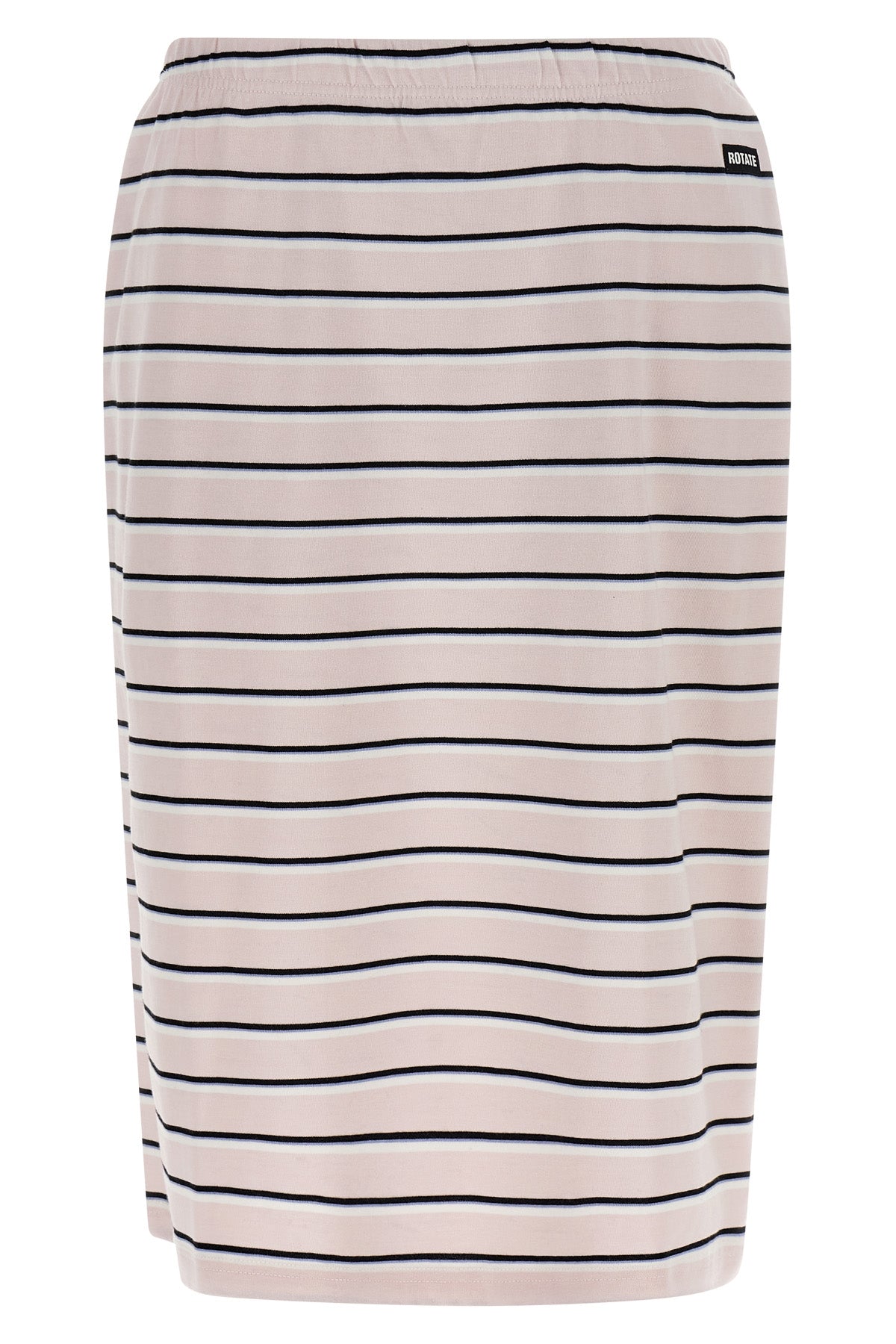 jersey midi striped stretch cotton skirt