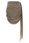 mini skirt chiffon draped in semi-transparent chiffon effect fabric