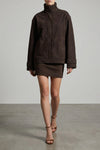 suede mini skirt
