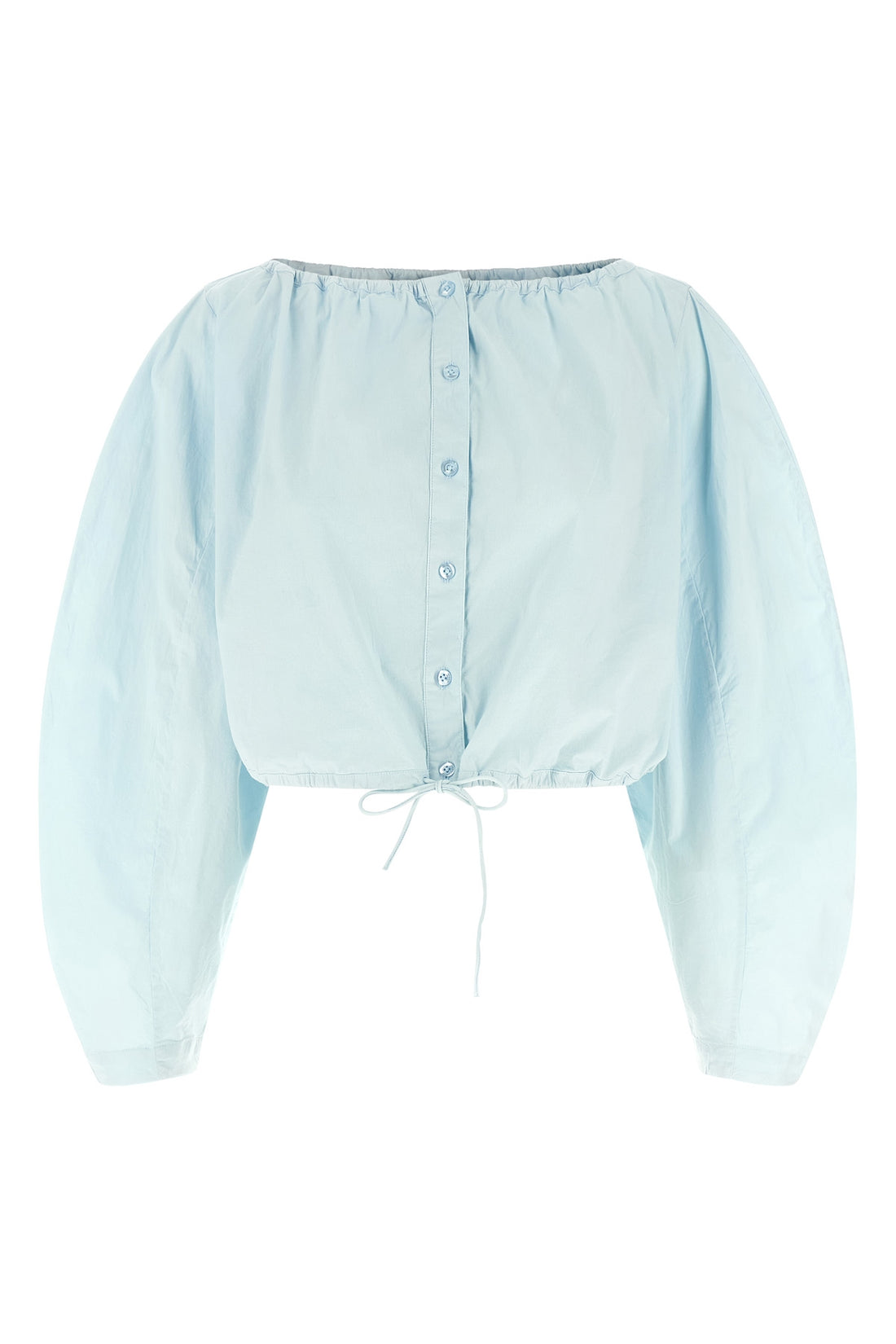 ROTATE BIRGER CHRISTENSEN 36 crop top in wrinkled effect cotton poplin
