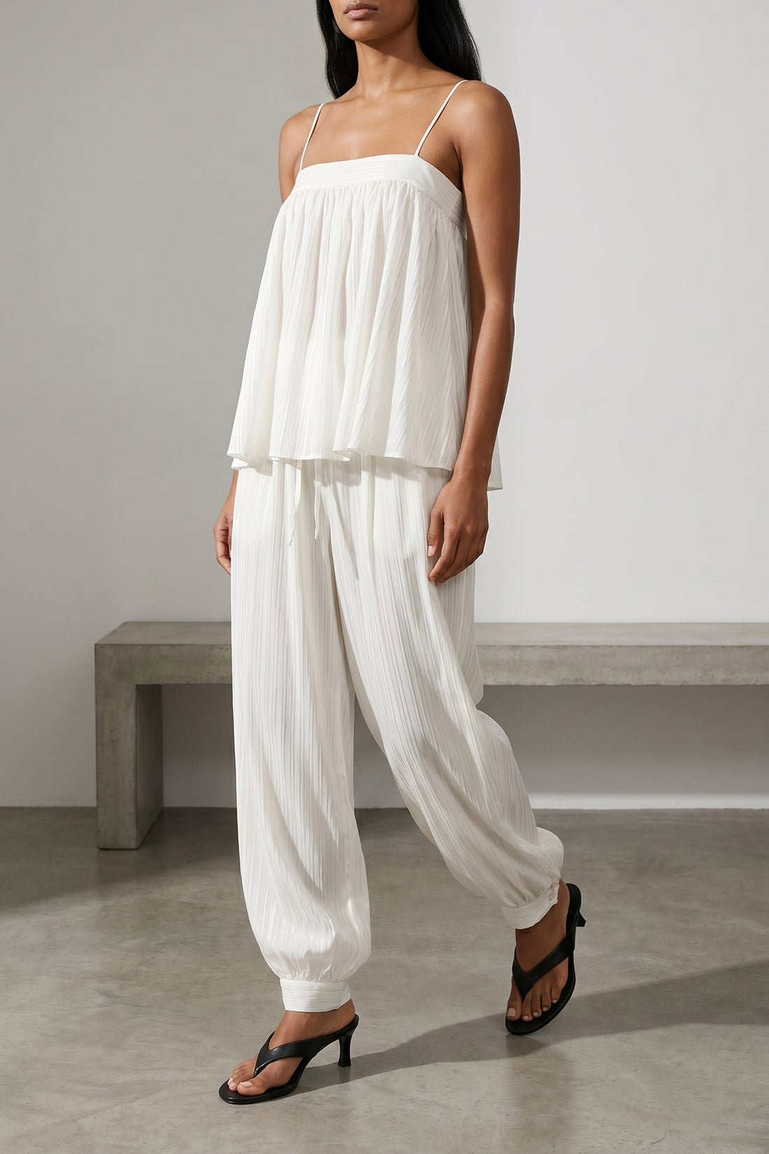 ROTATE BIRGER CHRISTENSEN 38 striped viscose top
