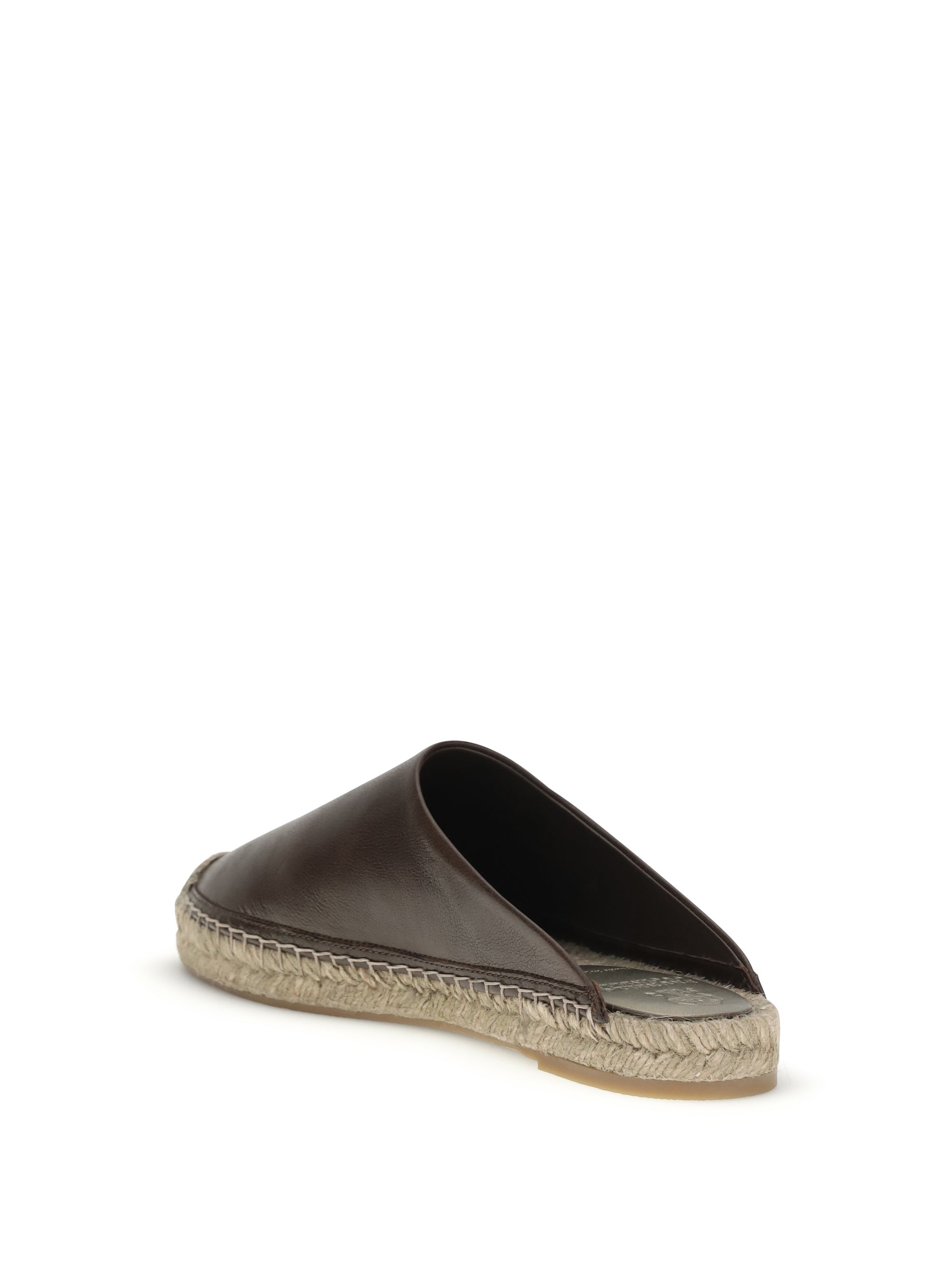 leather espadrilles mules