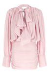 ls mini dress dress in silk-effect fabric